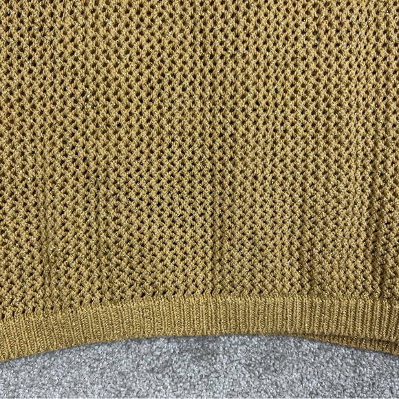 Outlander Studio Vintage Sweater Womens Small Gold Tunic 3/4 Sleeve Knit- 9286* - Picture 11 of 11